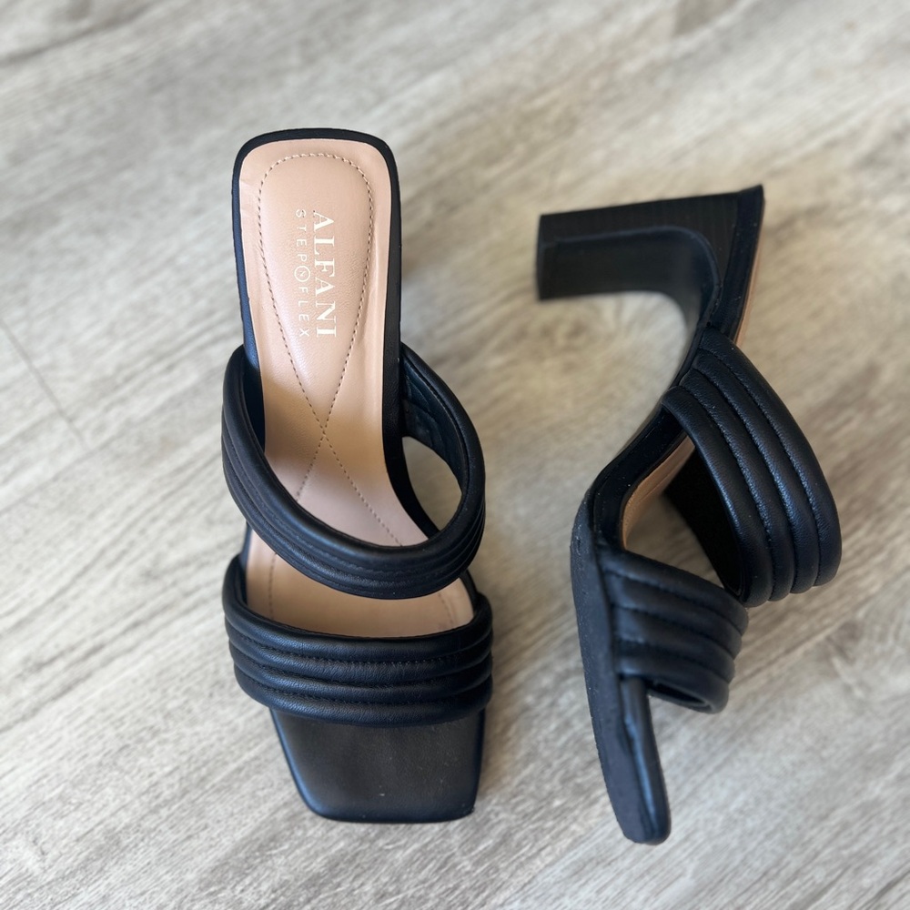 Alfani Black Strappy Block Heel Sandals